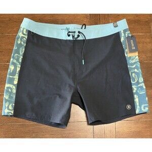 Roark Men's 17" Board Shorts Passage Panel Sz 38 Shorts Dark Navy Blue RB431